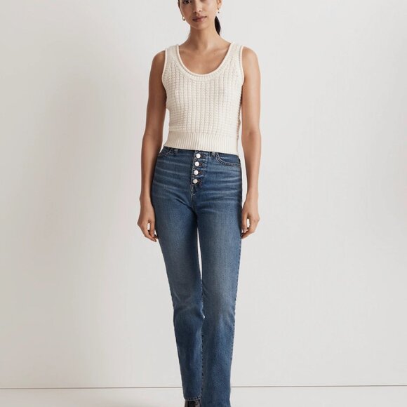 Textured-Stitch Sweater Tank, S - Picture 3 of 6